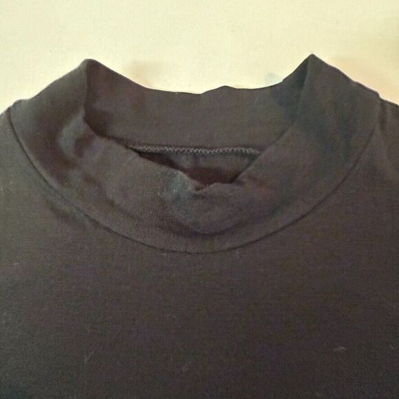 Shein Long Sleeve Mock Neck Crop Top - Size XL - Black - Picture 2 of 9